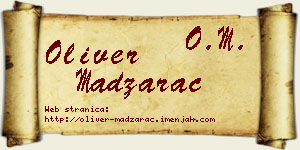 Oliver Madžarac vizit kartica
